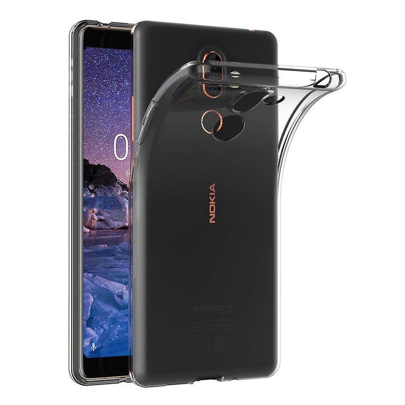 MaiJin Case for Nokia 7 Plus (6 inch) Soft TPU Rubber Gel Bumper Transparent Back Cover - Image 1